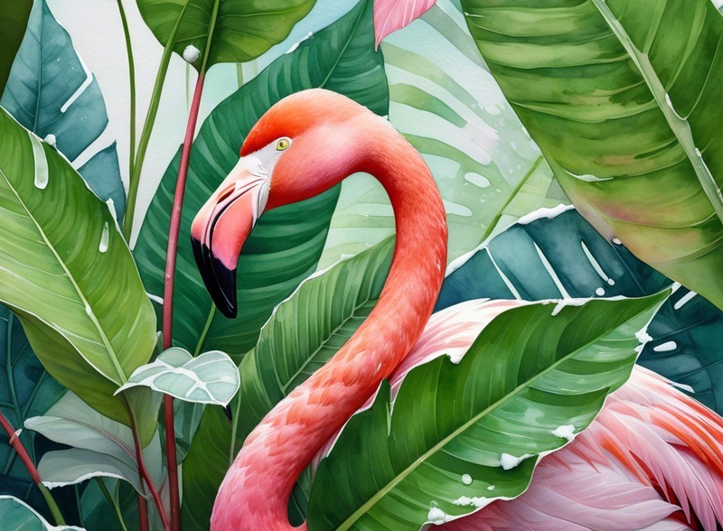 Canvas Wall Art Home Decor - Flamingo