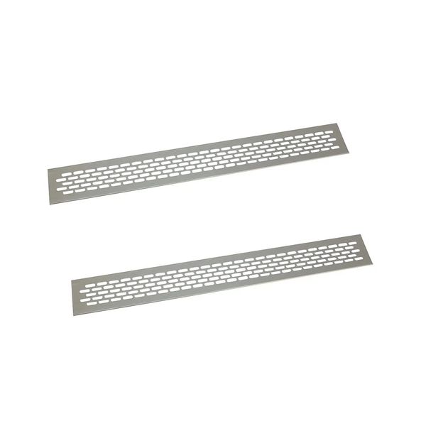 Rectangular Aluminium Air Vent Grille (480mm x 60mm) - 2 Pack