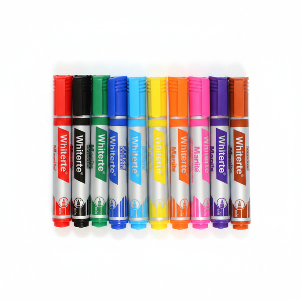 Parrot Whiteboard Markers - 10 Piece Bullet Tip Set, Low-Odor Ink
