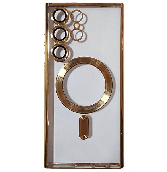 Clear Magsafe Compatible Case With Color For Samsung S22 Ultra