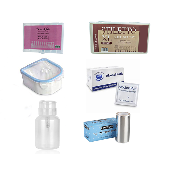 Soft Gel French Tips Stiletto XL Set