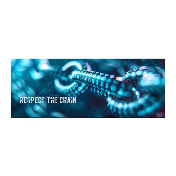 Blockchain by Wikus Schalkwyk Large Desk Pad