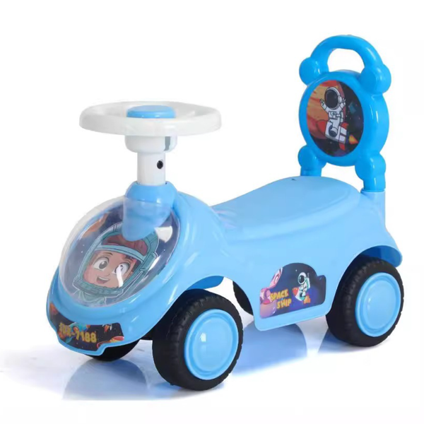 Baby Ride-On Car with Push Handle and Music Children's Sliding Toy Car