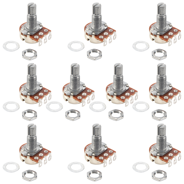 Guitar Pots B500K Potentiometers For Guitar Bass (Pack Of 10)