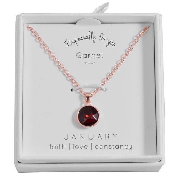 Urban Muse Garnet Birthstone Pendant - Ladies