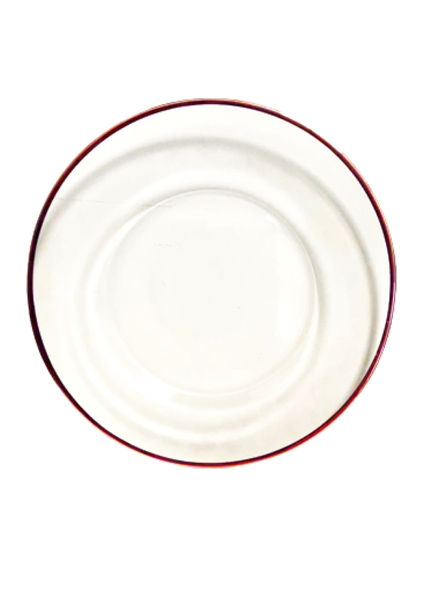 Glass Underplate with Rose Gold Rim (Pack of 12)