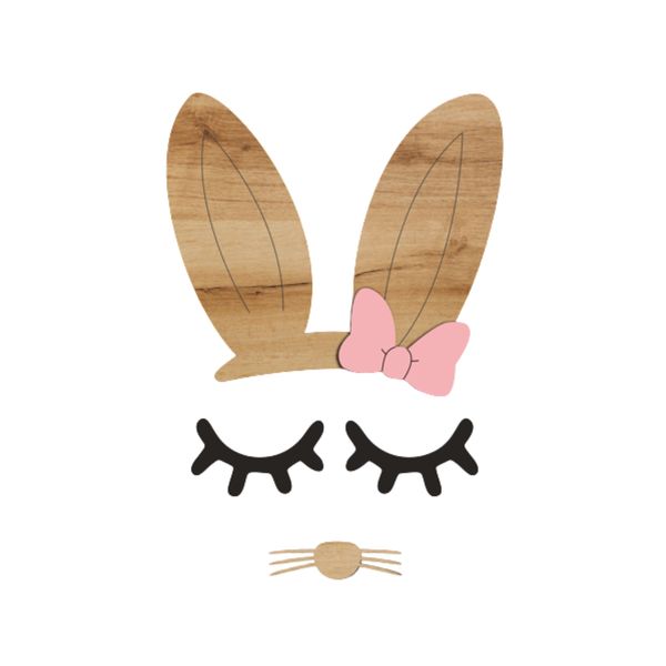 Laser-Cut Baby Nursery Wall Art - Bunny Bow Design