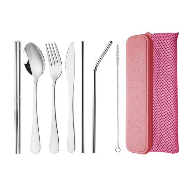 Pink Fork and Knife Traveling Sets (FKS-001-PI)