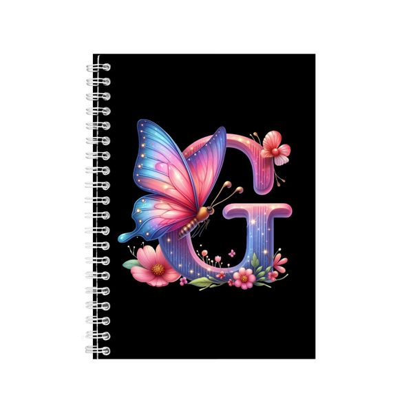 Butterfly G Gift Idea A5 Notebook Numbers And Le image