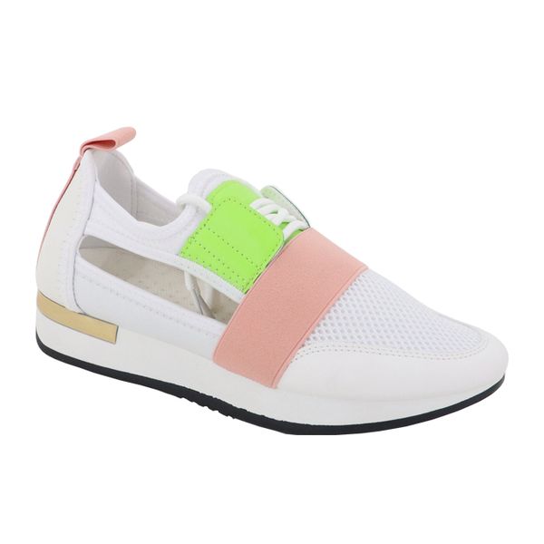 Shado Ladies Colour Block Fashion Sneakers With Cut Out Sides