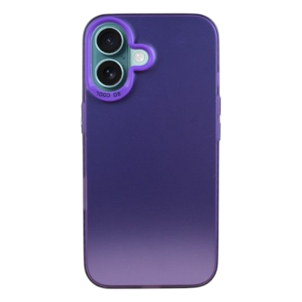 Metallic Gradient Shockproof Phone Case Compatible With IPH16 - Purple
