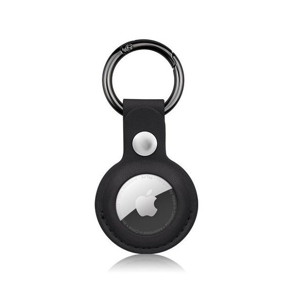 Nosbar Apple Airtag PU Leather Cover - Protective Airtag Key Ring
