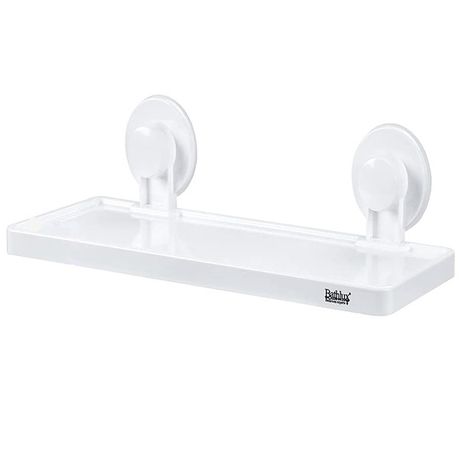 Bathroom Solutions Black Bathroom Shelf with Suction Cups for Cabin Sh 