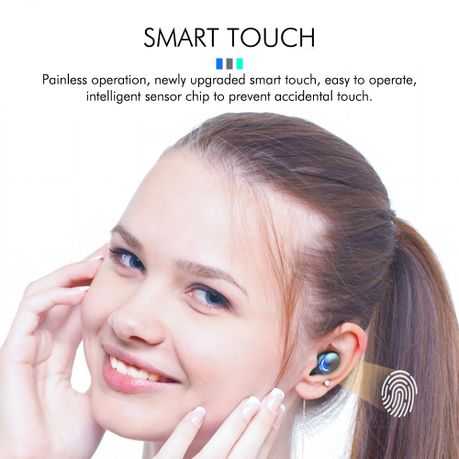 true wireless earphones with lcd display magnetic charging case