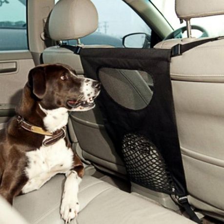 Front seat clearance pet barrier dog