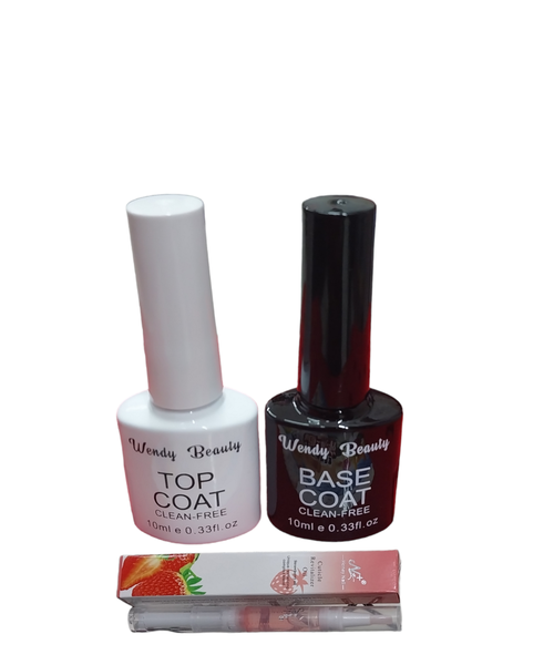 Beauty Uv Gel Nail Base &amp;Top Coat With Cuticle Oil