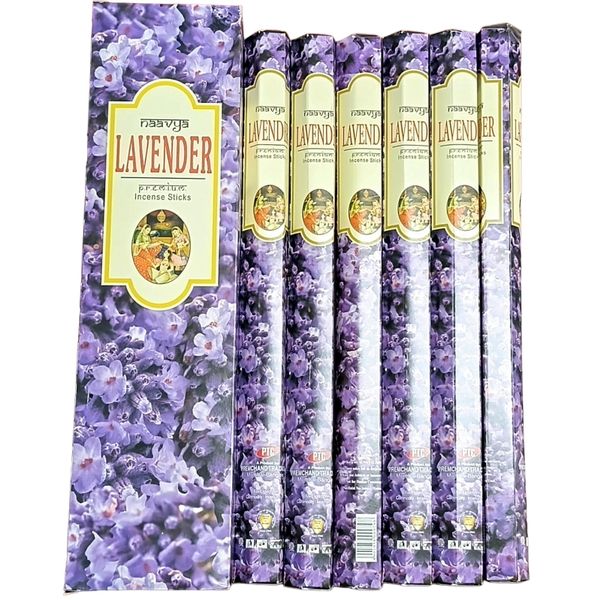 Naavya Lavender Incense Sticks 16 inch - 6 Packs 60 sticks