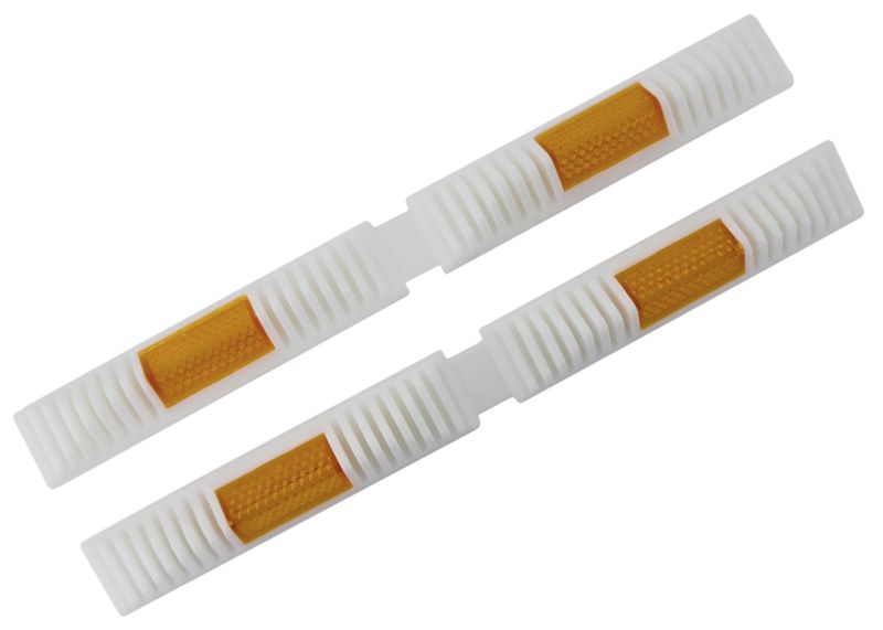 Door Protector with Reflectors - White