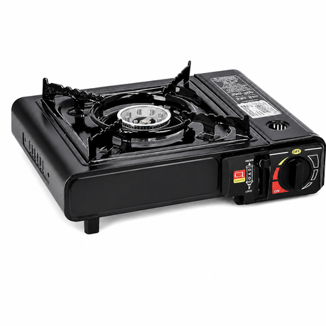 Dual use Portable Gas Stove, 2.9kW Butane Camping Cooker with Wind Shield Image