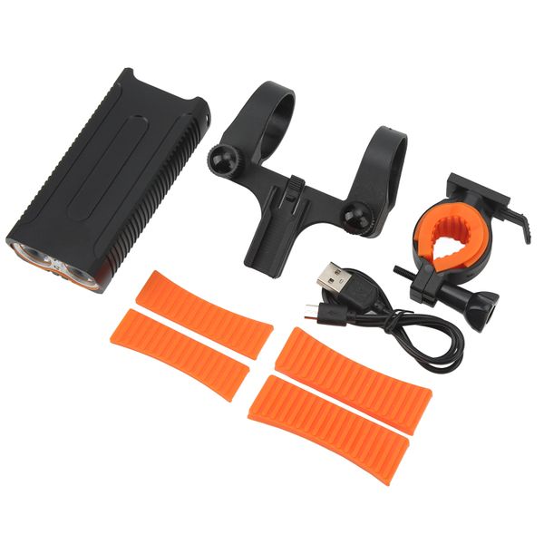 Bike Front Light Aluminum Alloy ABS 1200Lm 4400mah 3 Modes Usb