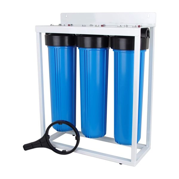 3-Stage 20" Big Blue Whole House Water Filter System for Municipal water