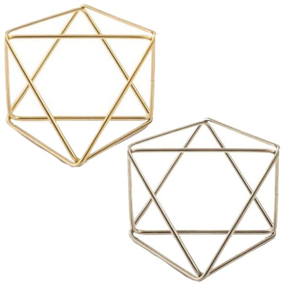 Garden Home Decor Mini Geometric Star Plant Holder Set of 2