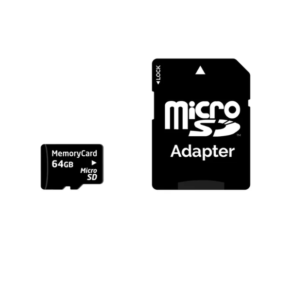 PTech 64GB MicroSDHC CL10 Memory Card and Card Adaptor