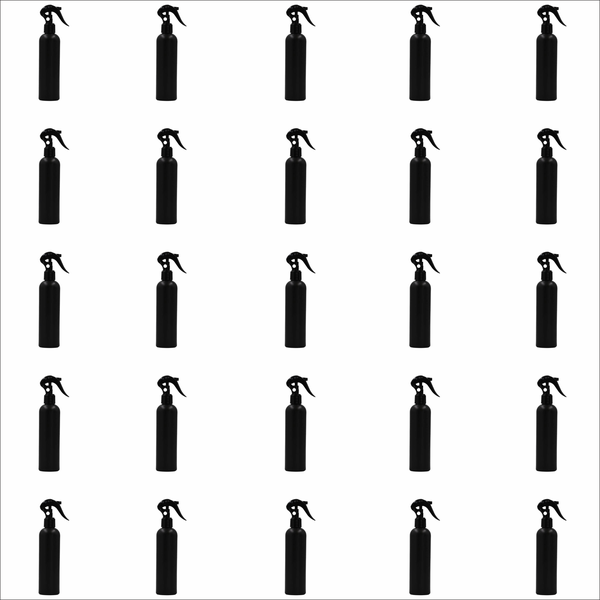 25 x 250ml Black Trigger Spray Bottle - Refillable for Home &amp; Salon Use