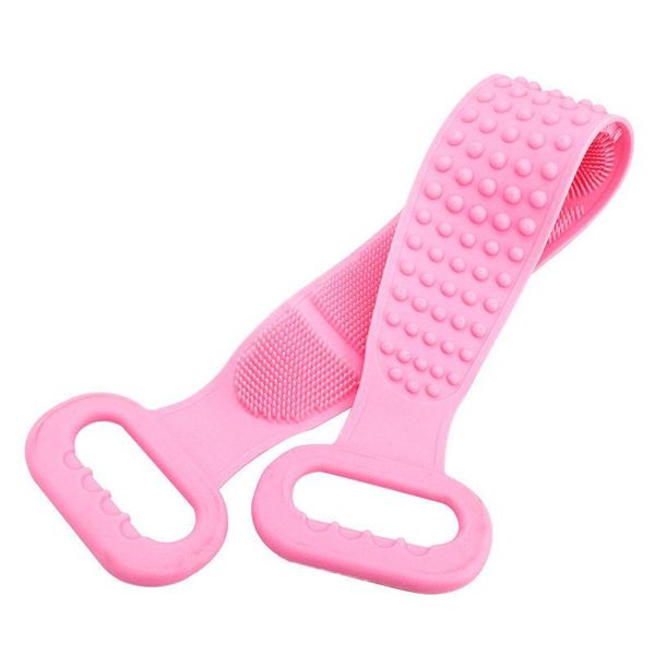 Silica Gel Bath Towel Rub Brush Pull Back Strip Rub Back Belt Bathroom