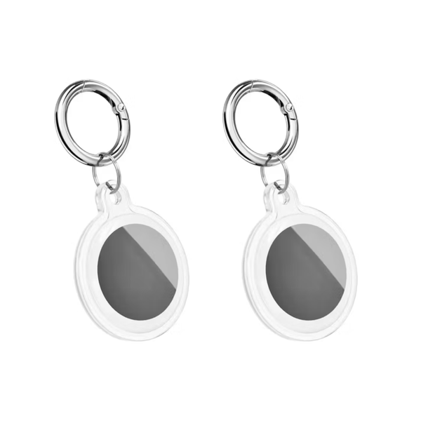 TPU Protective AirTag Compatible Keyring Cover - 2 Pack