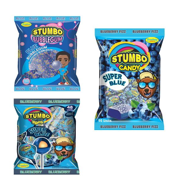Stumbo Super Blue Combo - Gum - Candy &amp; Lollipops