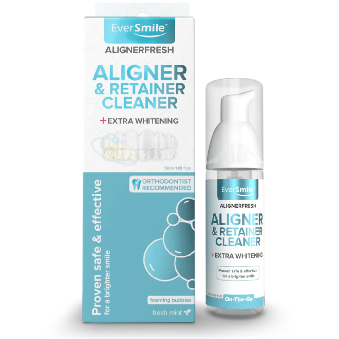 Aligner & Retainer Cleaner + Extra Whitening Shop Today. Get it