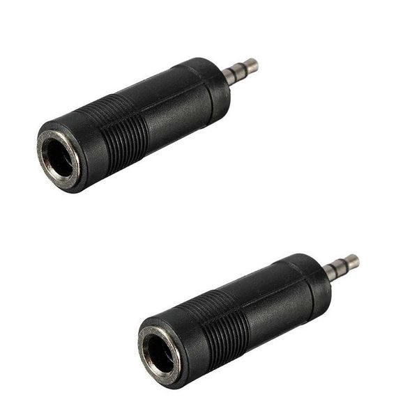 3.5MM Male to 6.3MM Female Adapter - 2 Pack