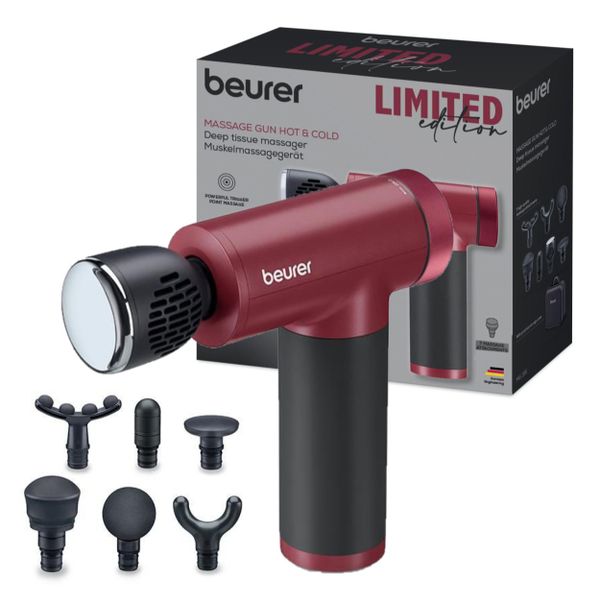 Beurer Massage Gun MG 195 LE25 | Hot &amp; Cold Trigger Point Massage | 7 Heads