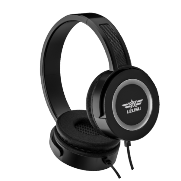 LELISU - LS-812 - Wired Headphones With Immersive Sound - Black/Grey