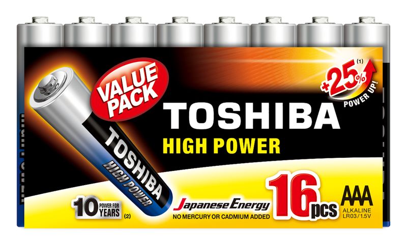 Toshiba High Power AAA Multi-Pack - 16