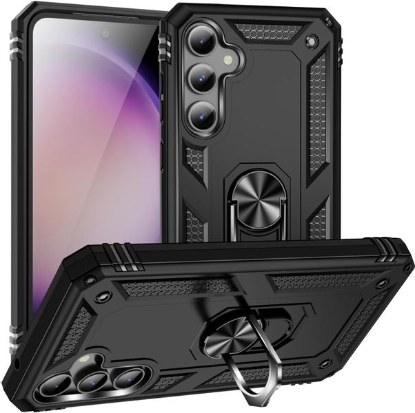 Heavy Duty Dual Layer Ring Kickstand Hard Case for Samsung S23FE