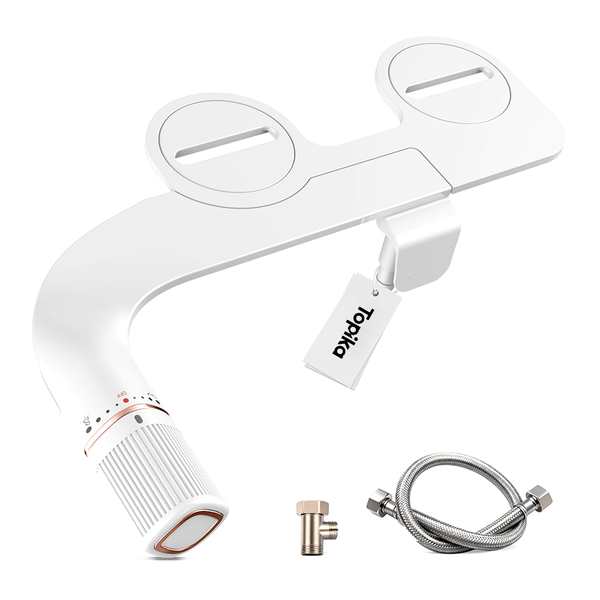 Topika Smart Bidet Attachment, Self-Cleaning Dual Nozzle, Rear &amp; Front Wash