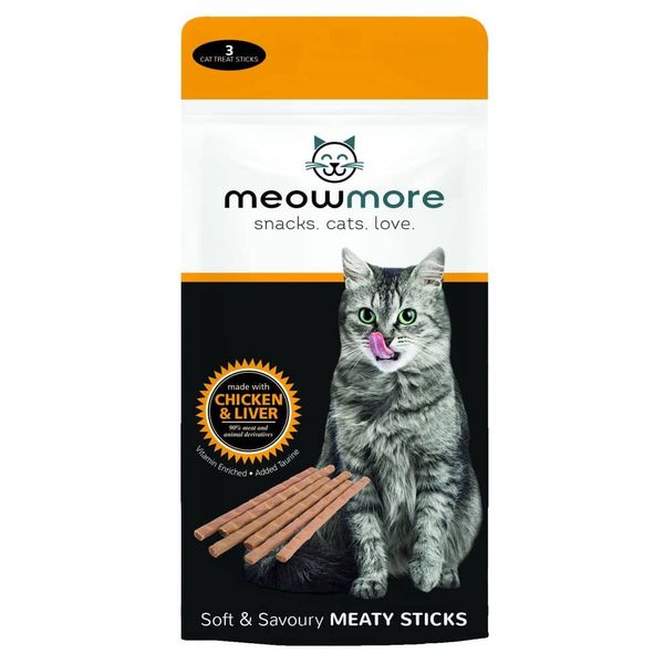 MeowMore - Chicken &amp;Liver Cat Treat 35g Box Of 10