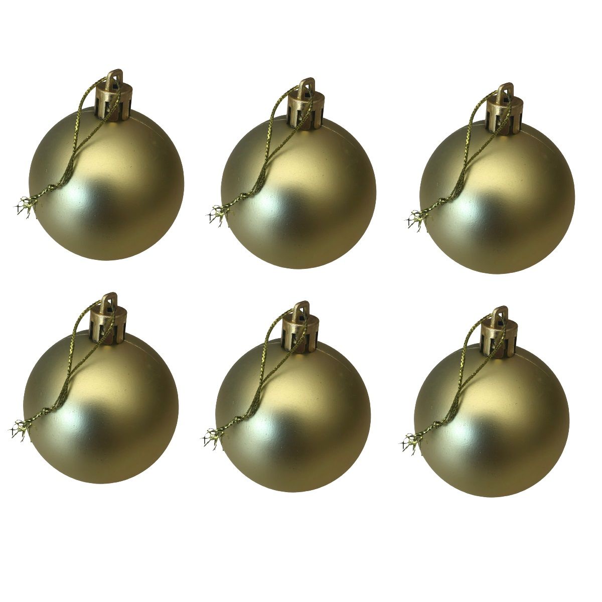 Christmas Tree Baubles - Christmas Balls (12 Piece) Gold 6cm