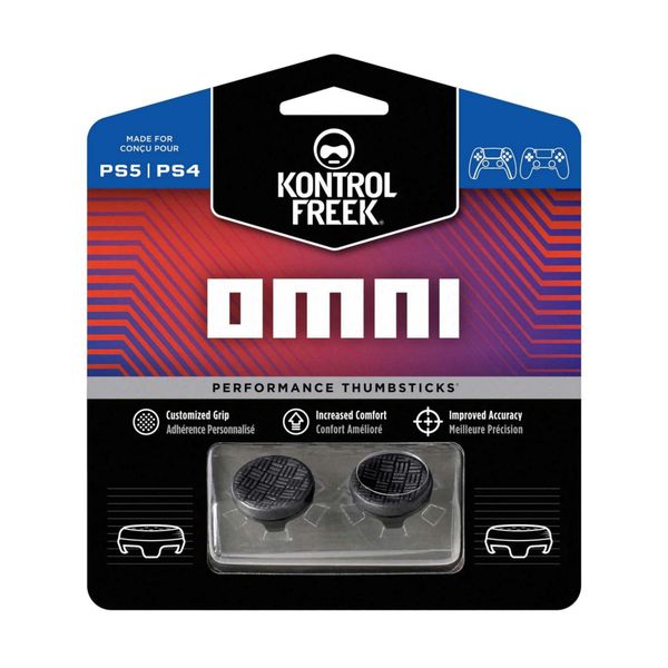 KontrolFreek Omni Performance Thumbsticks /Thumbsticks for PS4 &amp; PS5- Black