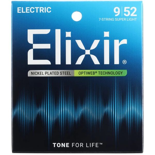Elixir Optiweb Nickel Plated Super-Light 7-String Guitar Strings (11-49)