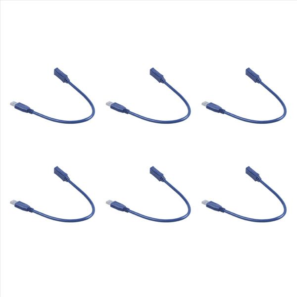 6X Blue USB 3 0 Male to Male F/M Type A Connector Extension Cable 30cm