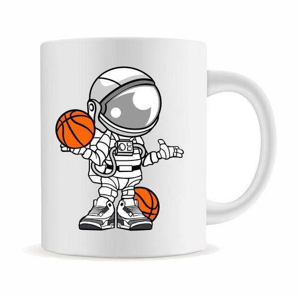 Mug - Astronaut Basketball Player