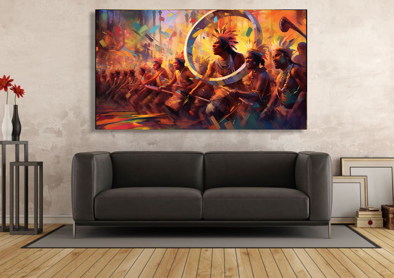 Canvas Wall Art - Tribal Celebration Abstract - IM0345