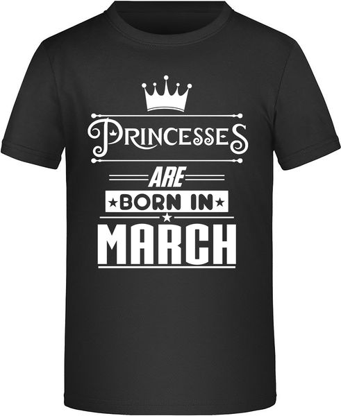 Princesses Are Born In March Birthday Tshirt