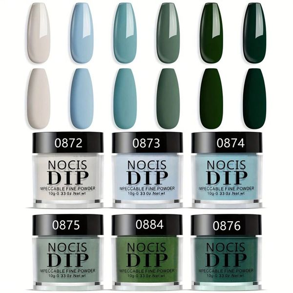 Blue/Green Tones Nail Dipping Powder Kit - 6 Pieces