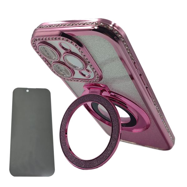 Compatible with iPhone 16Pro Case with Glass Screen Protector