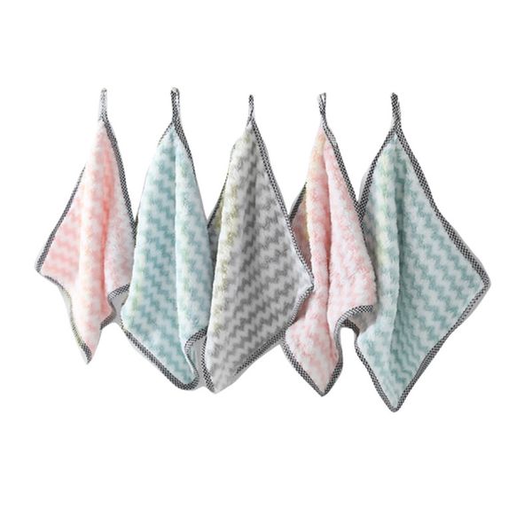 Dish Cloth Set of 5 Shevron Pastel