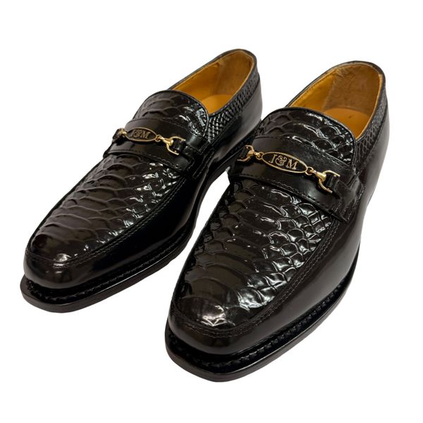 Johnston &amp; Murphy Leather Black Moccasin
